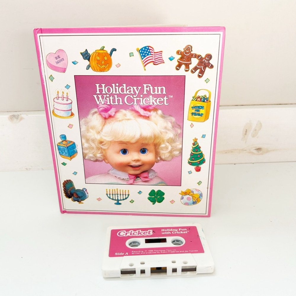 Holiday Fun With Cricket 1986 Hardcover Book & Tape